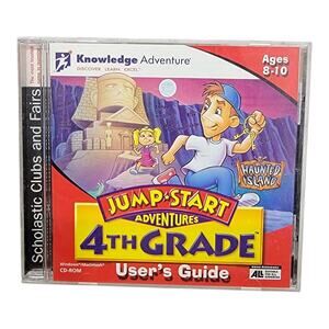 JumpStart Adventures 4th Grade Haunted Island PC Mac CD-ROM Scholastic Manual
